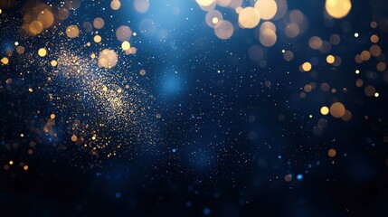 Obraz premium Premium elegant background, minimal wallpaper, soft texture, clean design, festive celebration, golden sparkles, glowing, navy, stylish