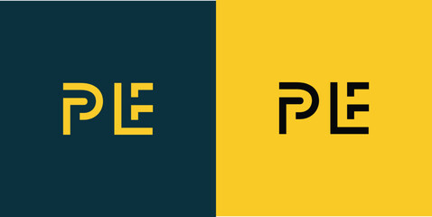 PE abstract  minimalist letters Logo Monogram. It is a minimalist logo, this logo is made by combining two letters
