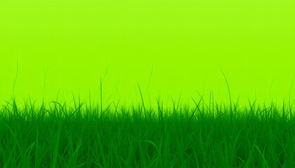 Fototapeta premium Vibrant green grass against a bright background, fresh natural feel