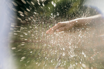 Hand in water
