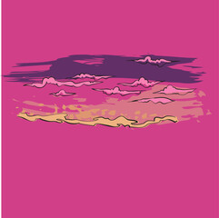 clouds isolated japanese chinese vector design background elements