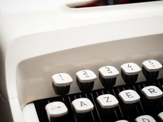 An antique typewriter. Elegance and style. How much labor was put into the production of such beautiful everyday objects.