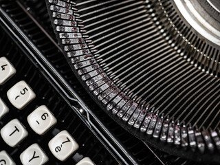 An antique typewriter. Elegance and style. How much labor was put into the production of such beautiful everyday objects.