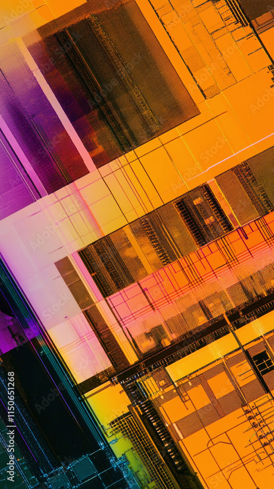 Poster thermal image showing heat dissipation in an advanced microchip design