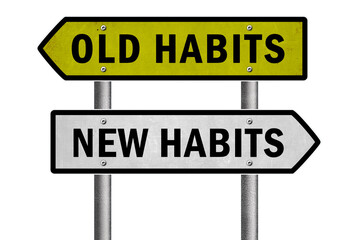 old habits versus new habits transparent background