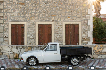 old truck in the street