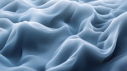 Obraz premium Abstract Blue Waves Flowing Seamlessly Across