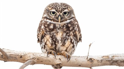 Fototapeta premium Adorable Spotted Owl Perched on a Branch