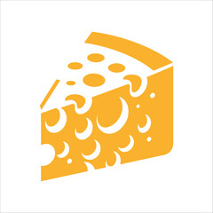 Cheese Flat Icon. Pixel Perfect. For Mobile and Web.