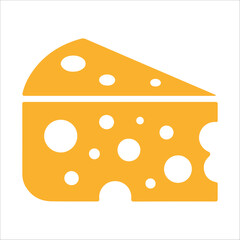 Cheese Flat Icon. Pixel Perfect. For Mobile and Web.