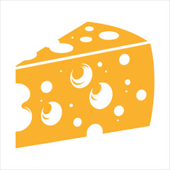 Cheese Flat Icon. Pixel Perfect. For Mobile and Web.