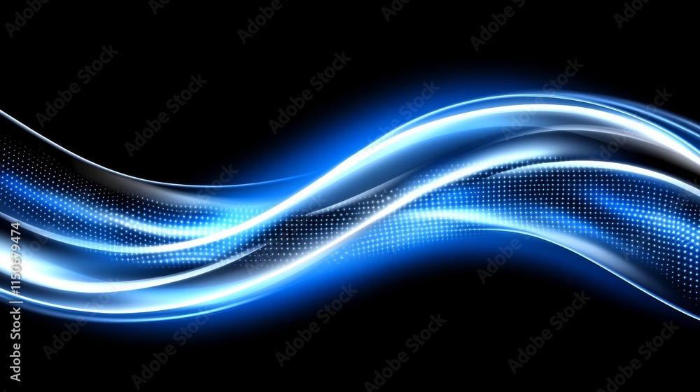 Poster the idea of technology connection with digital big data. an abstract illustration of digital data fl