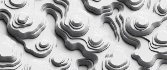 Modern illustration of a dynamic technology network showcased on an abstract grey background.