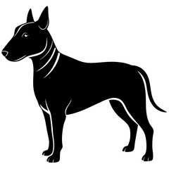 Bull Terrier Silhouette vector illustration