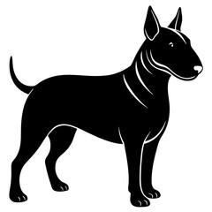 Bull Terrier Silhouette vector illustration