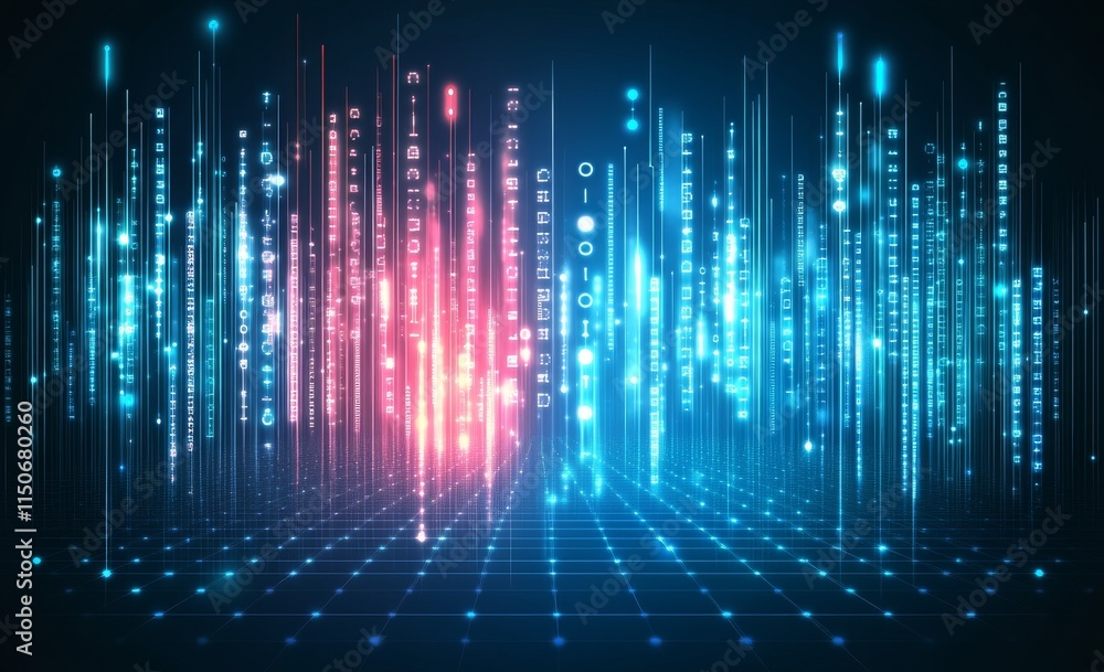 Poster the movement of vast amounts of cyber data. blockchain's various data sectors. data flow connected b