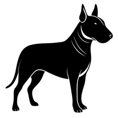 Bull Terrier Silhouette vector illustration