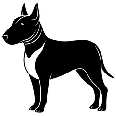 Bull Terrier Silhouette vector illustration