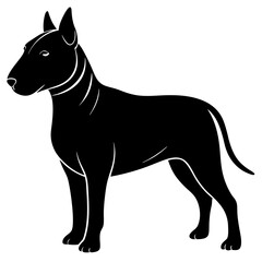 Bull Terrier Silhouette vector illustration