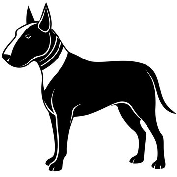 recommend clip art: Bull Terrier Silhouette vector illustration