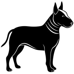 Bull Terrier Silhouette vector illustration