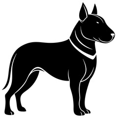 Bull Terrier Silhouette vector illustration