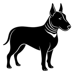 Bull Terrier Silhouette vector illustration