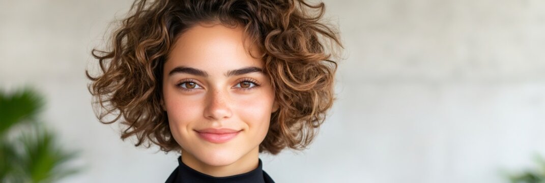 feminine empowerment, professional mexican businesswoman exuding confidence in a modern office setting, ideal for international womens day space for text on the right