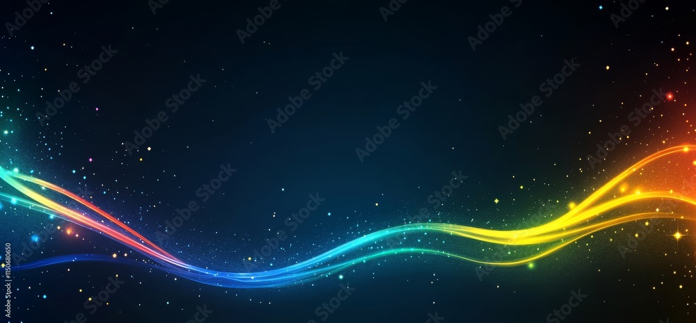 Poster generating an abstract background composed of holographic, twisted forms