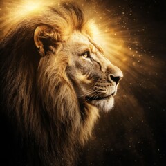 Naklejka premium portrait of a lion