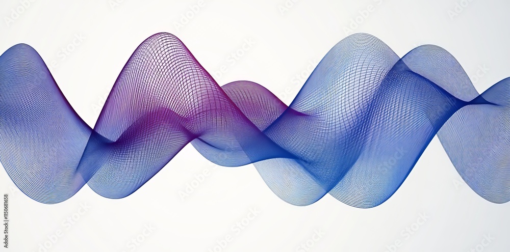 Poster a dynamic and futuristic png design featuring abstract glowing wave lines that simulate sound wave p