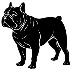 Bulldog Silhouette vector illustration