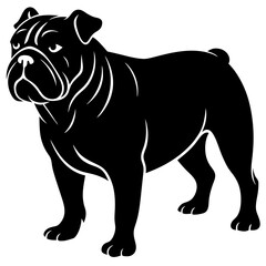 Bulldog Silhouette vector illustration