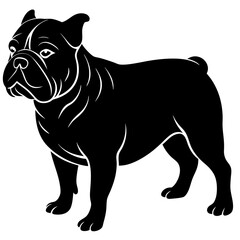 Bulldog Silhouette vector illustration