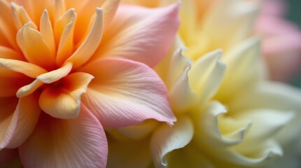 Fototapeta premium flower petals in various colors, showcasing their delicate textures and intricate details