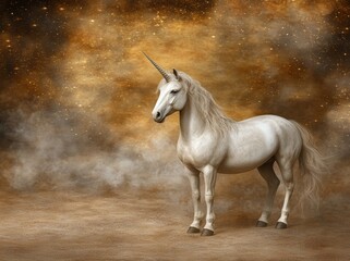 Obraz premium Stunning digital art portrays an intricate neon light unicorn design with a glowing background, ideal for a vibrant wallpaper.