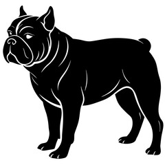 Obraz premium Bulldog Silhouette vector illustration