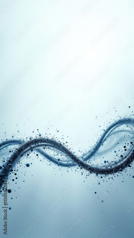 Poster this image captures a dynamic scene with a ribbon-like formation that resembles a double helix struc