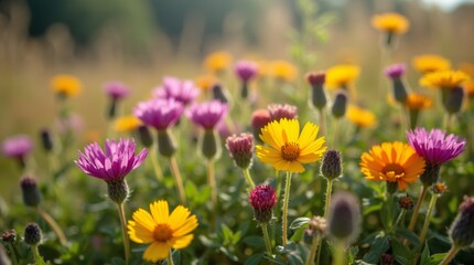 wildflowers in a natural setting