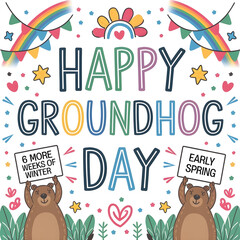 Naklejka premium Groundhog Day