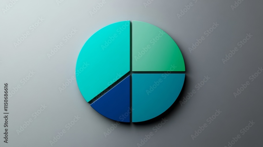 Poster modern abstract pie chart design on gray background for presentations