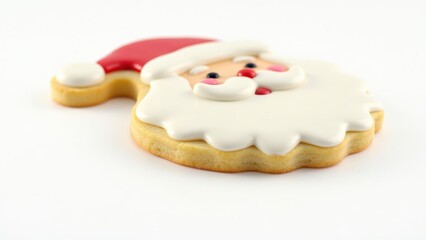 Merry Christmas Santa Clause Cookie Element On Table Perspective
