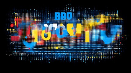 Abstract Digital Art Colorful Data Visualization
