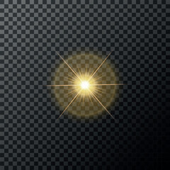 Vector transparent sunlight special lens flare light effect.