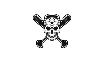 logo skull and baseball bat