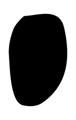 Black spot, shaded circle brushstroke