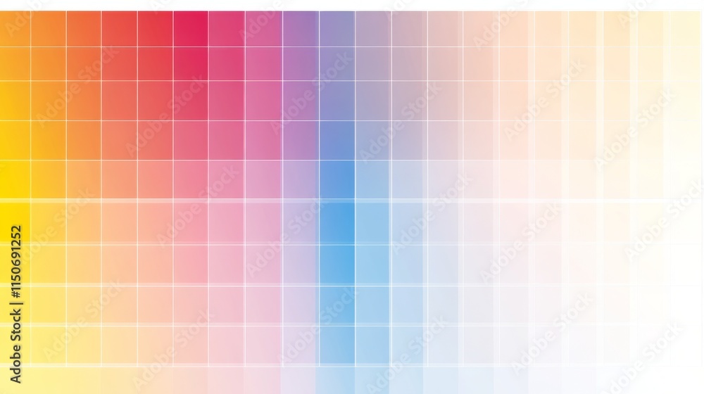 Poster colorful gradient grid background for design and art projects