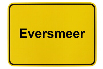 Illustration eines Ortsschildes der Gemeinde Eversmeer in Niedersachsen