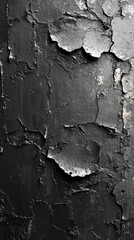 Fototapeta premium Dark gray grunge texture on black background macro shot