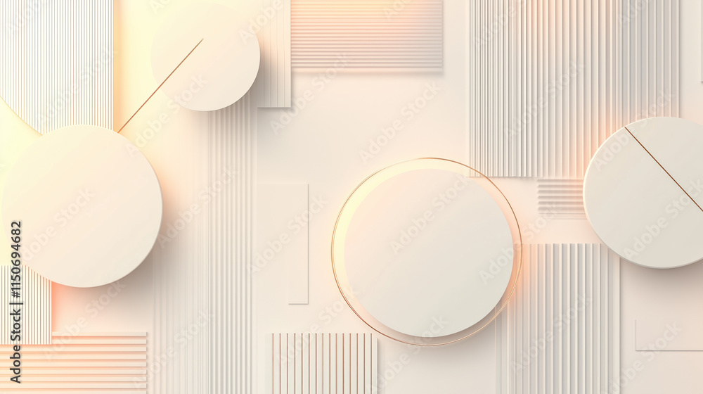 Poster modern geometric pattern with depth